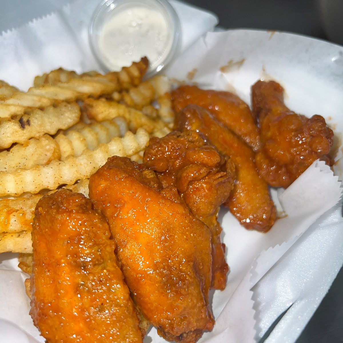 Fried Wings with Rice or Fries from Hood Hibachi